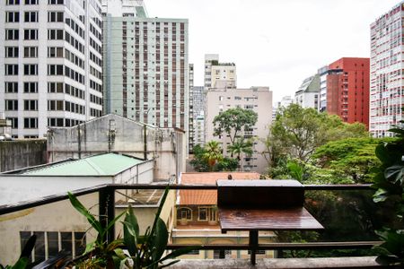 varanda sala de estar de apartamento à venda com 1 quarto, 56m² em Cerqueira César, São Paulo