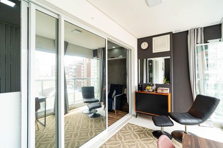 Studio à venda com 41m², 1 quarto e 1 vagaVaranda