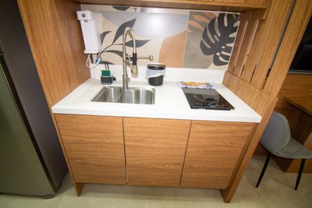 Studio à venda com 24m², 1 quarto e sem vaga Studio à venda com 24m², 1 quarto e sem vagaCozinha - Armários