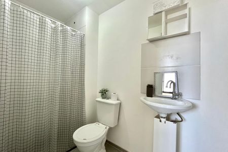 Banheiro da Suíte de apartamento para alugar com 1 quarto, 25m² em Jardim Oriental, São Paulo