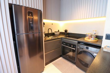 Sala / Cozinha de apartamento à venda com 2 quartos, 44m² em Nova Piraju, São Paulo