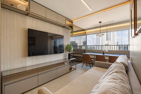 Sala/Cozinha de apartamento para alugar com 1 quarto, 44m² em Paraíso, São Paulo