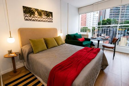 Studio para alugar com 27m², 1 quarto e sem vaga Studio para alugar com 27m², 1 quarto e sem vagaDormitório
