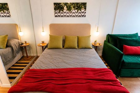 Studio para alugar com 27m², 1 quarto e sem vaga Studio para alugar com 27m², 1 quarto e sem vagaDormitório