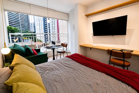 Studio para alugar com 27m², 1 quarto e sem vaga Studio para alugar com 27m², 1 quarto e sem vagaDormitório