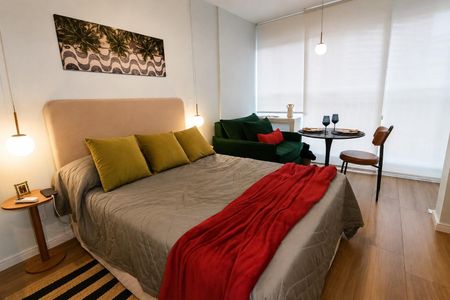 Studio para alugar com 27m², 1 quarto e sem vaga Studio para alugar com 27m², 1 quarto e sem vagaDormitório