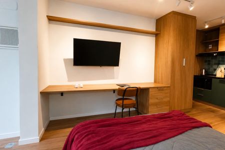 Studio para alugar com 27m², 1 quarto e sem vaga Studio para alugar com 27m², 1 quarto e sem vagaDormitório