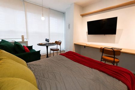 Studio para alugar com 27m², 1 quarto e sem vaga Studio para alugar com 27m², 1 quarto e sem vagaDormitório