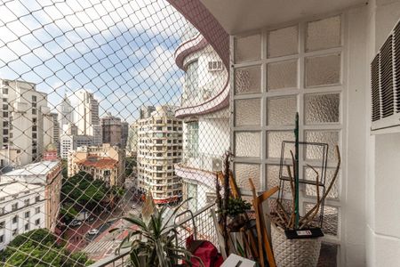 Varanda da Sala de apartamento à venda com 1 quarto, 62m² em Centro Histórico de São Paulo, São Paulo