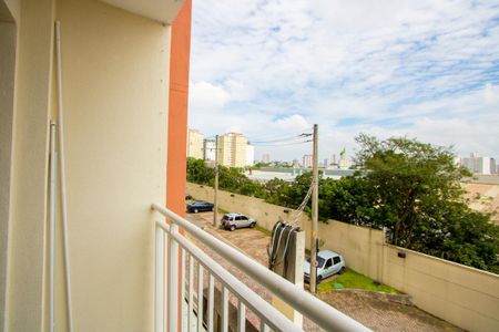 Varanda da sala de apartamento à venda com 2 quartos, 50m² em Vila Homero Thon, Santo André