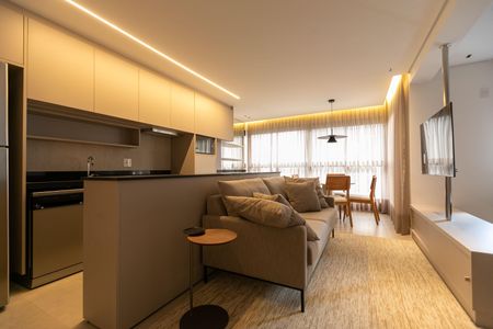 Studio para alugar com 50m², 1 quarto e 2 vagasSala