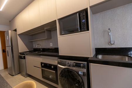 Detalhe Cozinha de kitnet/studio para alugar com 1 quarto, 50m² em Nova Campinas, Campinas