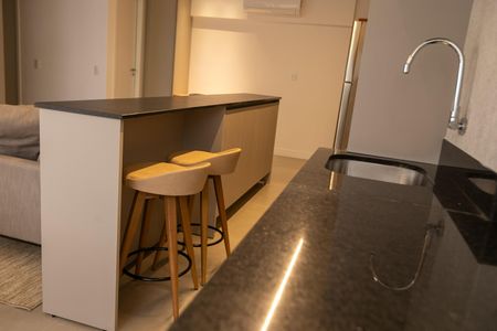 Studio para alugar com 50m², 1 quarto e 2 vagasDetalhe Sala