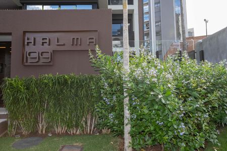 Studio para alugar com 50m², 1 quarto e 2 vagasDetalhe Facha do Predio