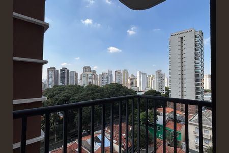 Sacada da Sala/Cozinha de apartamento para alugar com 1 quarto, 29m² em Mirandópolis, São Paulo