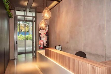 Studio para alugar com 21m², 1 quarto e sem vaga Studio para alugar com 21m², 1 quarto e sem vagaHall de entrada