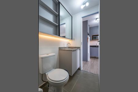 Studio para alugar com 27m², 1 quarto e sem vaga Studio para alugar com 27m², 1 quarto e sem vagaBanheiro