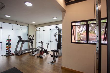 Apartamento para alugar com 28m², 1 quarto e 1 vaga Apartamento para alugar com 28m², 1 quarto e 1 vagaÁrea comum - Academia