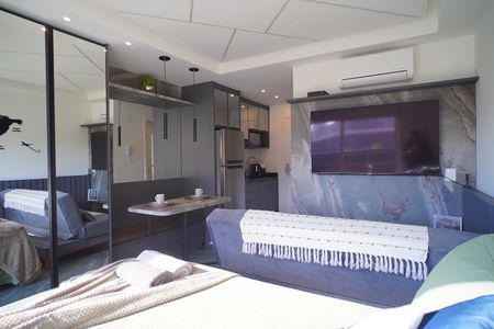 Studio à venda com 36m², 1 quarto e sem vaga Studio à venda com 36m², 1 quarto e sem vagaSala_Quarto