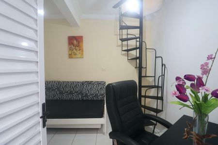 Sala de apartamento para alugar com 1 quarto, 15m² em Jardim Guaiuba, Guarujá