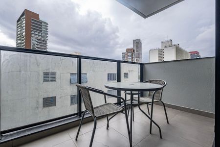 Studio - Varanda de kitnet/studio para alugar com 1 quarto, 32m² em Pinheiros, São Paulo