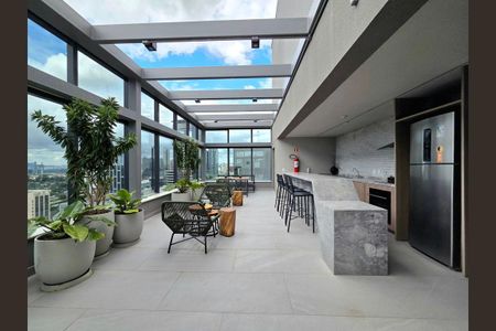 Studio para alugar com 34m², 1 quarto e 1 vagaÁrea gourmet