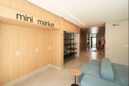 Studio para alugar com 27m², 1 quarto e sem vaga Studio para alugar com 27m², 1 quarto e sem vagaÁrea comum - Mini mercado