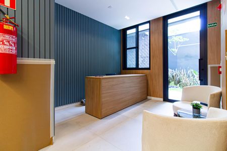 Studio à venda com 32m², 1 quarto e sem vagaHall social