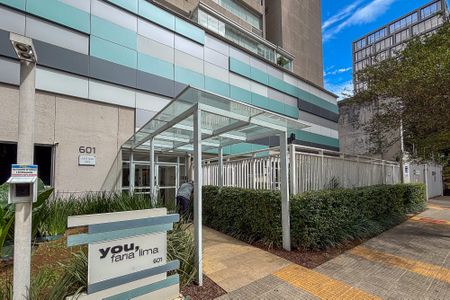 Studio para alugar com 55m², 2 quartos e 1 vagafachada do predio