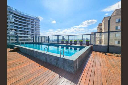 Apartamento à venda com 28m², 1 quarto e sem vaga Apartamento à venda com 28m², 1 quarto e sem vagaÁrea comum - Piscina