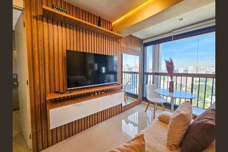 Sala de apartamento à venda com 1 quarto, 28m² em Brooklin, São Paulo