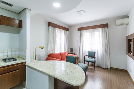 Sala de apartamento para alugar com 1 quarto, 47m² em Vila Olímpia, São Paulo