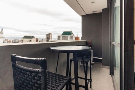 Varanda do Studio de kitnet/studio para alugar com 1 quarto, 25m² em Consolação, São Paulo