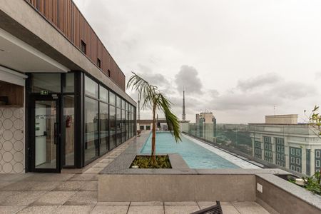 Studio para alugar com 25m², 1 quarto e sem vagaPiscina