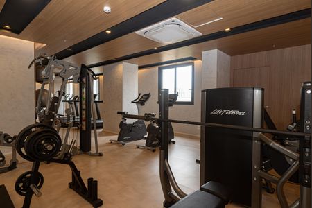 Studio para alugar com 28m², 1 quarto e sem vaga Studio para alugar com 28m², 1 quarto e sem vagaÁrea comum - Academia