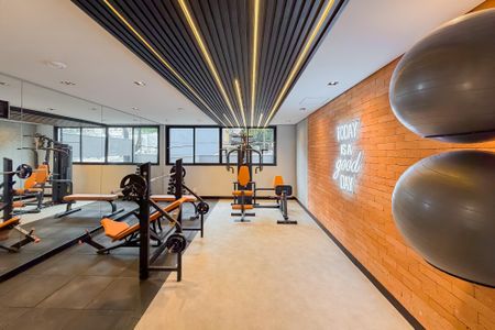 Studio para alugar com 27m², 1 quarto e sem vaga Studio para alugar com 27m², 1 quarto e sem vagaAcademia