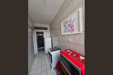 Cozinha de apartamento para alugar com 1 quarto, 40m² em Boa Vista, São Vicente