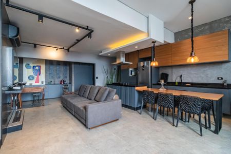 Sala/Cozinha de apartamento para alugar com 2 quartos, 125m² em Alphaville Industrial, Barueri