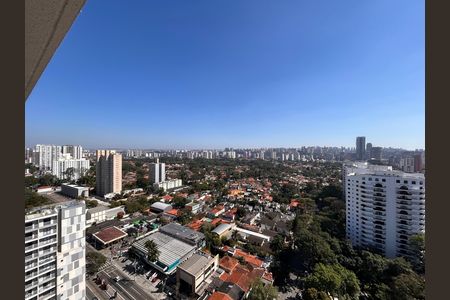 Vista varanda sala  de apartamento para alugar com 3 quartos, 77m² em Santo Amaro, São Paulo