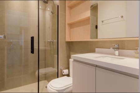 Banheiro de kitnet/studio para alugar com 1 quarto, 26m² em Vila Mariana, São Paulo