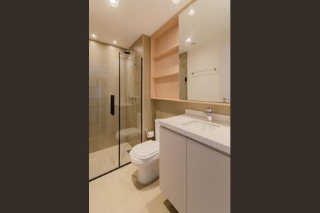 Banheiro de kitnet/studio para alugar com 1 quarto, 26m² em Vila Mariana, São Paulo