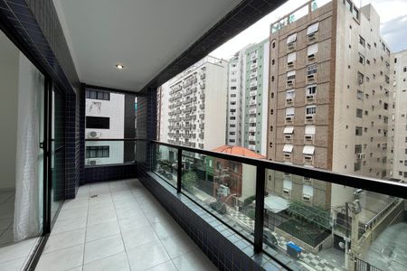 Varanda da Sala de apartamento para alugar com 3 quartos, 220m² em Ponta da Praia, Santos