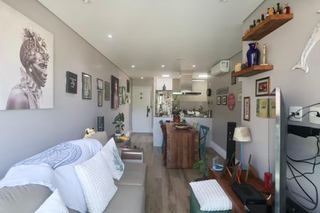 Sala de apartamento para alugar com 2 quartos, 58m² em Vila Julia, Guarujá