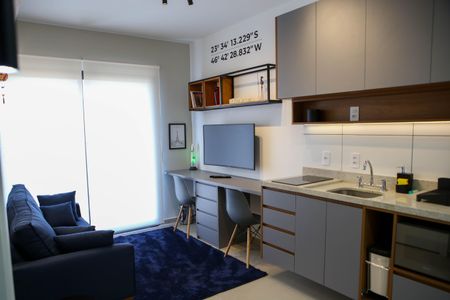 Sala / Cozinha de apartamento para alugar com 1 quarto, 32m² em Butantã, São Paulo