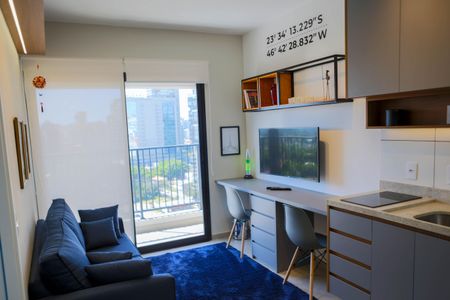 Sala / Cozinha de apartamento para alugar com 1 quarto, 32m² em Butantã, São Paulo