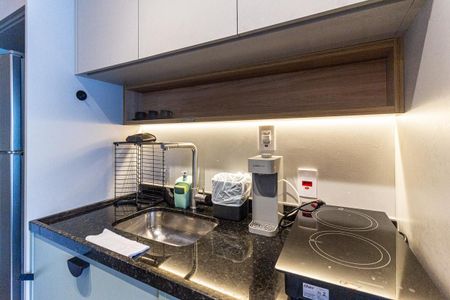 Cozinha de kitnet/studio à venda com 1 quarto, 24m² em Consolação, São Paulo