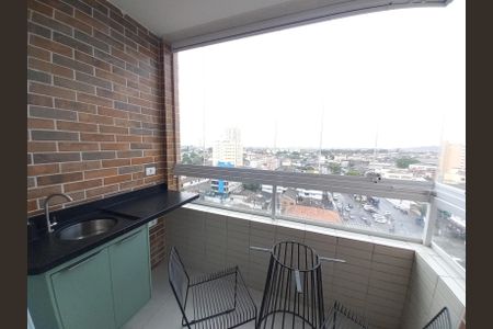 Varanda da Sala de apartamento para alugar com 2 quartos, 58m² em Parque Bitaru, São Vicente