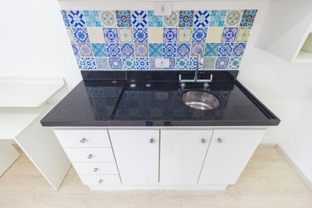 Studio para alugar com 23m², 1 quarto e sem vaga Studio para alugar com 23m², 1 quarto e sem vagaDetalhe - Cozinha