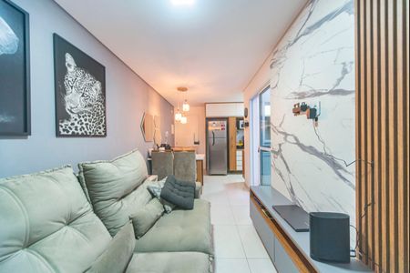 Sala de apartamento para alugar com 2 quartos, 46m² em Campestre, Santo André