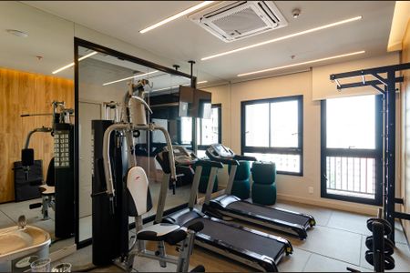 Studio para alugar com 27m², 1 quarto e sem vaga Studio para alugar com 27m², 1 quarto e sem vagaAcademia